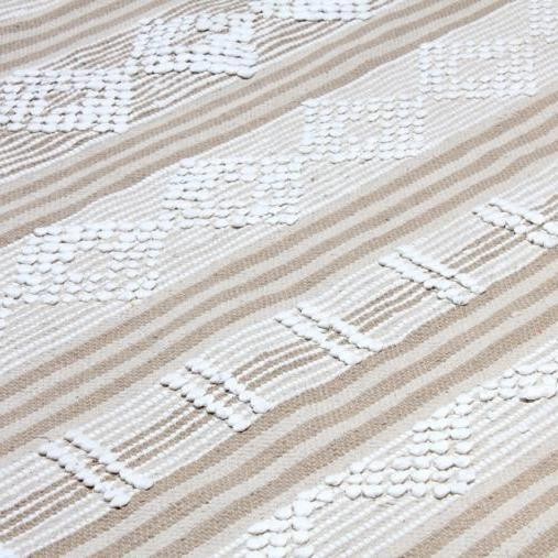 Karpet Turki Handmade Kilim Beige Block Turkey Cotton Carpet Turkish