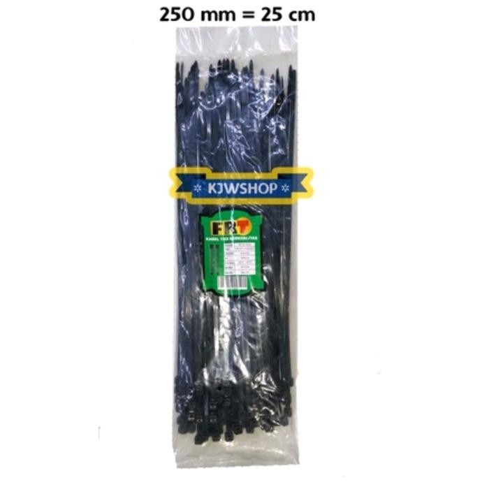 

AT Kabel Ties 25cm Hitam Cable Tie 3.6 x 250mm Tali Ikat Tis 250 mm 25 cm Pengikat Kresek Food Segel