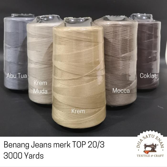 

AT Benang Jeans 20/3 merk TOP panjang 3000 Yards