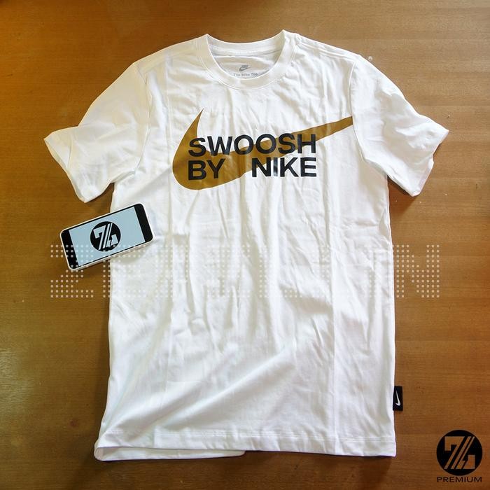 BAJU / KAOS TSHIRT NIKE SPORTSWEAR BIG SWOOSH BY NIKE TEE ORIGINAL - WHITE