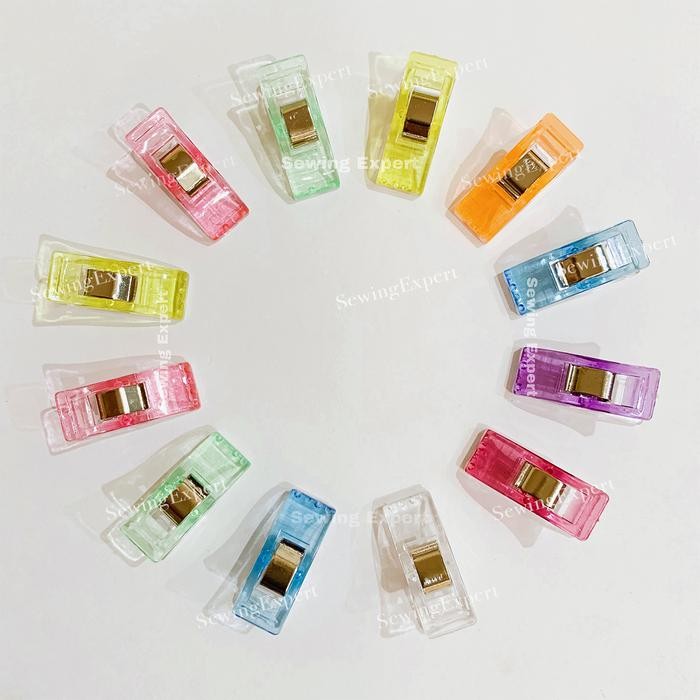 

AT Penjepit Kain 1 LUSIN / 12pcs / Klip Jahit WARNA WARNI / Clips kain Menjahit Tepi Kain Wonder