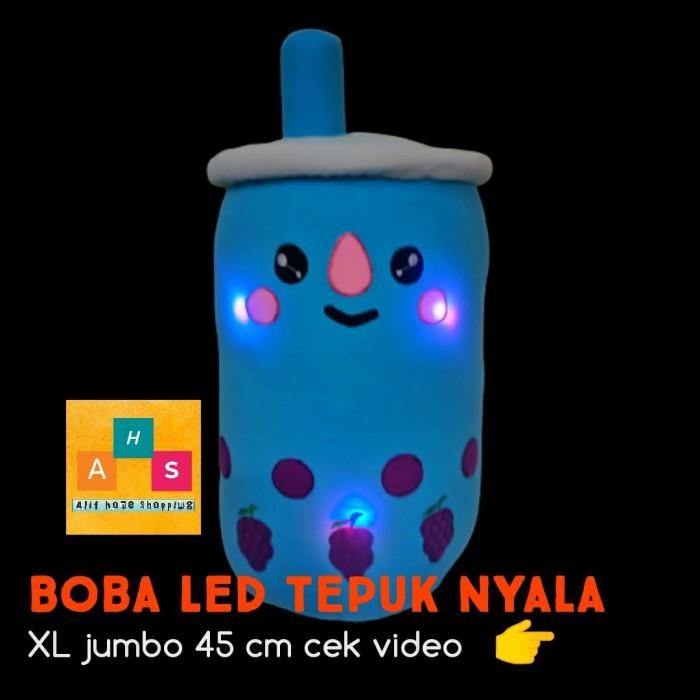 (Expert) Boneka boba bantal boba lampu LED tepuk Jumbo 45cm SNI
