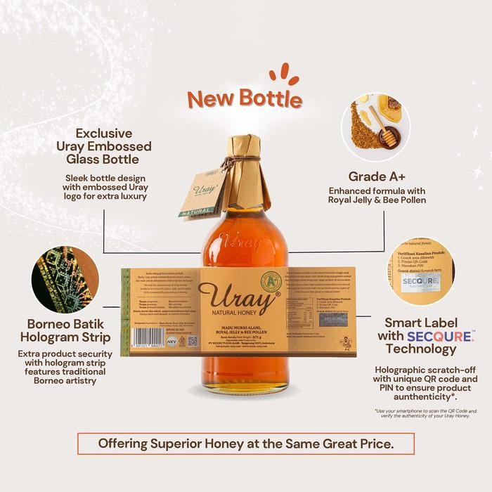 

Madu Uray Honey ( Madu Manis Grade A ) 485 Gr
