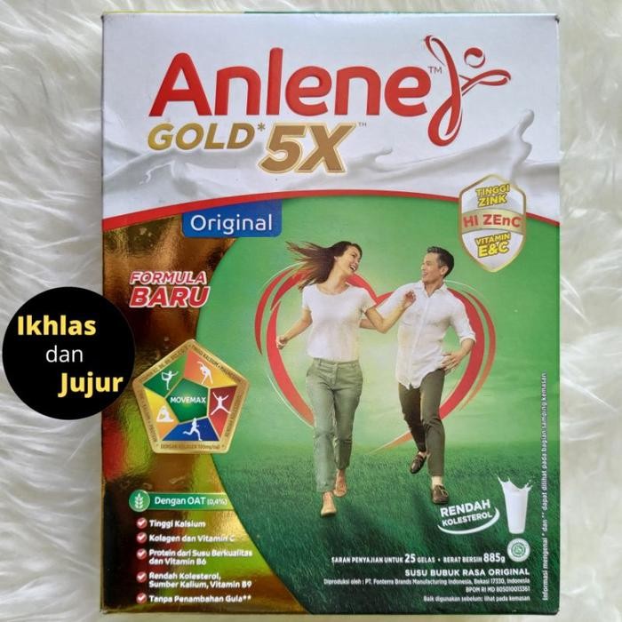 

(Expert) Anlene Gold Plus 5X 850 Gram Rasa Original Susu Bubuk Lansia