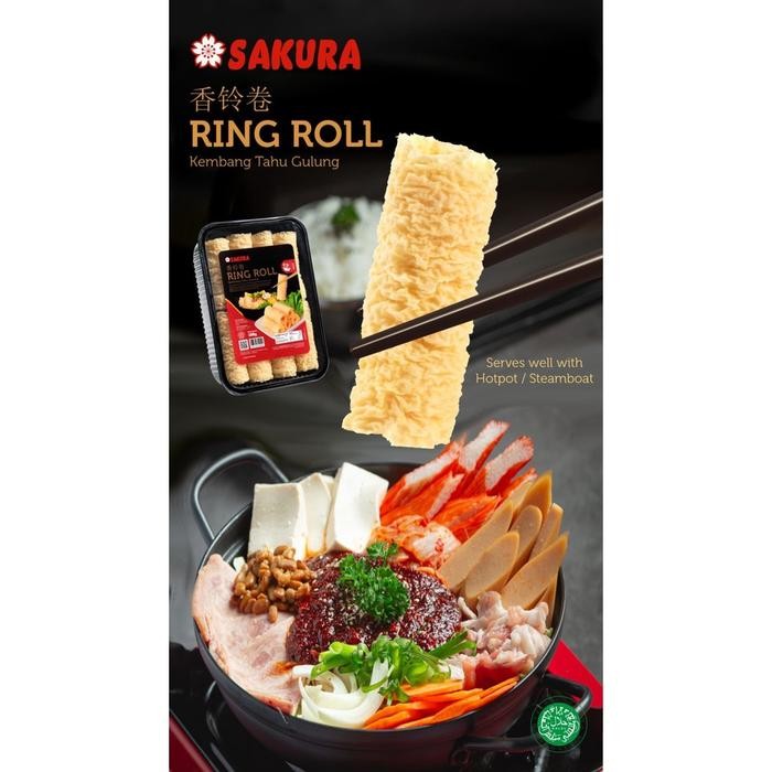 

(Expert) Ring Roll / Sakura Kulit Kembang Tahu Roll - Fried Bean Curd Roll (Extra Bubble)