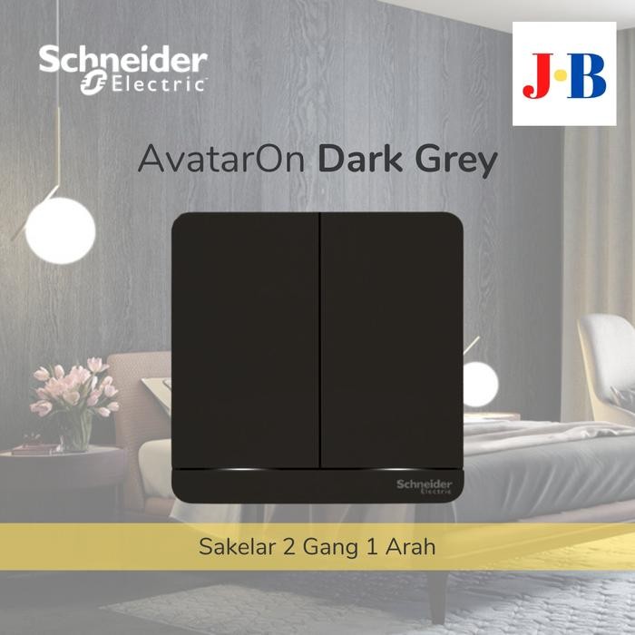 Schneider AvatarOn Saklar Seri - Dark Grey