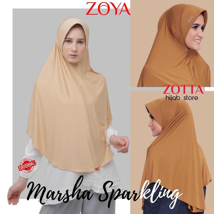 JILBAB INSTAN ZOYA POLOS MARSHA SPARKLING READY ORI ZOYA MURAH
