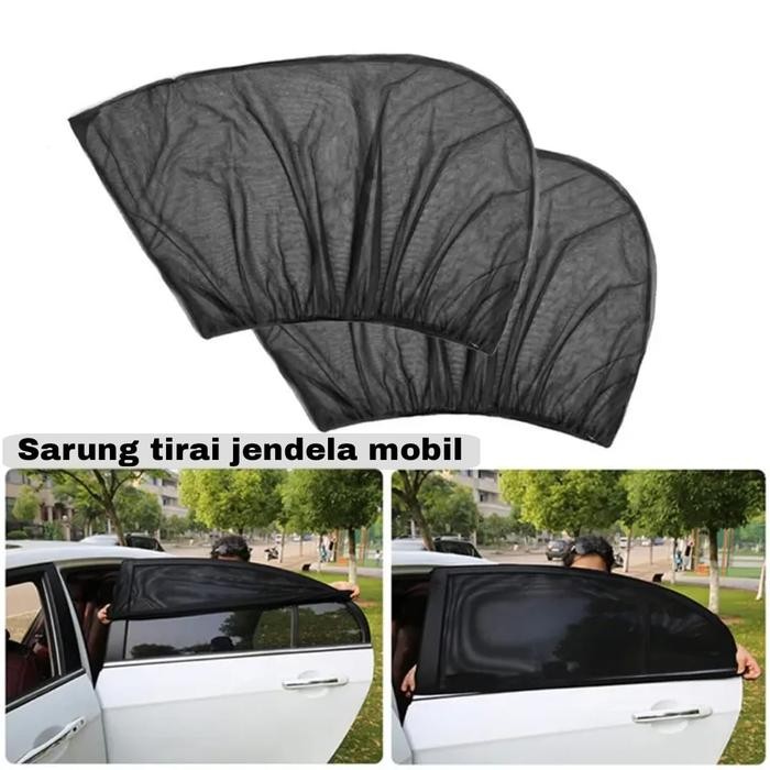 Cover Tirai Jendela Mobil / Anti Nyamuk / Pelindung UV Panas Sinar Matahari