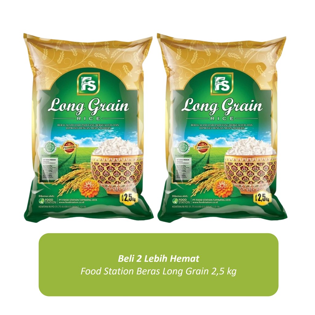 

Bundle - 2 x Food Station Beras Long Grain 2,5 kg