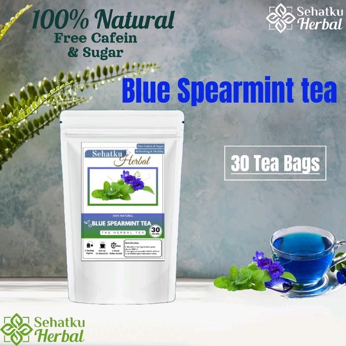 

New Blue Spearmint tea/Spearmint tea+Bunga Telang ini 30 tea bag Air Daun