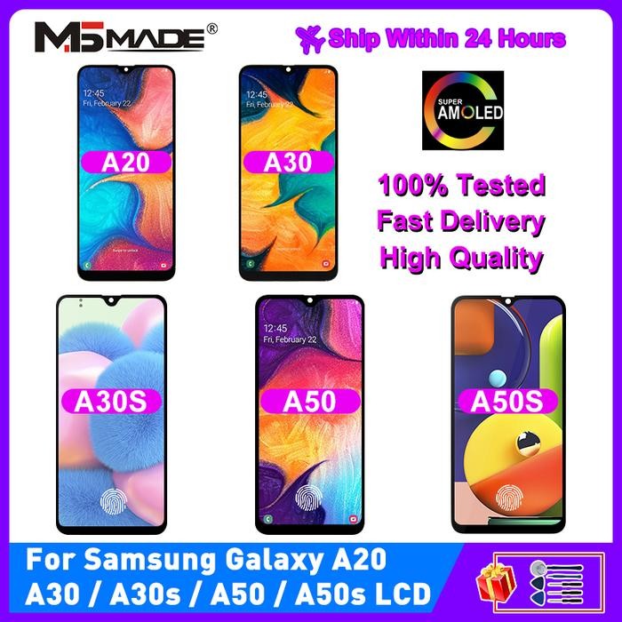 6.4inch AMOLED For Samsung Galaxy A20 LCD A30 Display A30S LCD A50 T