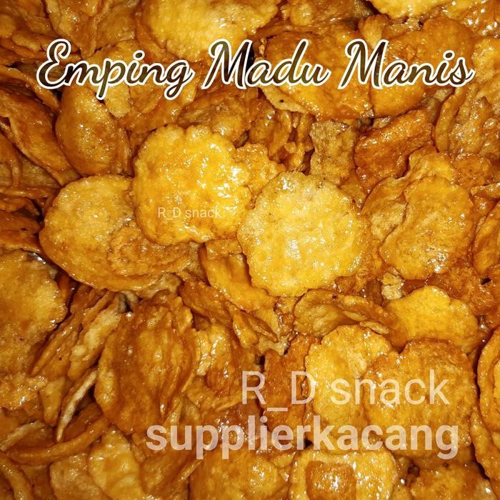 

New 500gram (1/2kg) Keripik Emping Madu (Manis) mlinjo jakarta melinjo