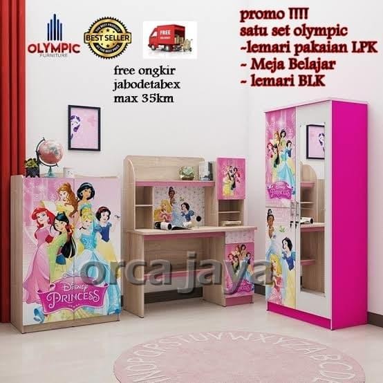 Satu Set Olympic/Meja Belajar Anak/Lemari Pakaian Anak /Mo Olympic