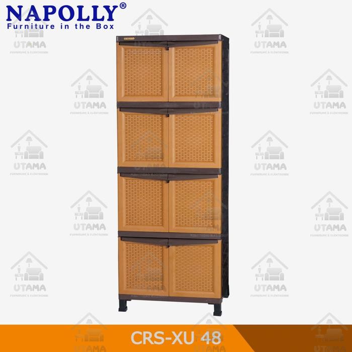 Napolly Lemari Rotan Plastik 4 Susun 8 Pintu / Crs-X48
