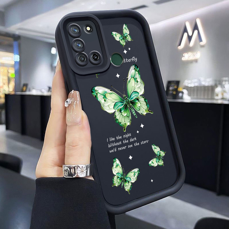 Casing Hp Realme 7i Realme C17 Case Casing Kupu-kupu berlian Kasing HP Cesing Silikon Softcase mata 