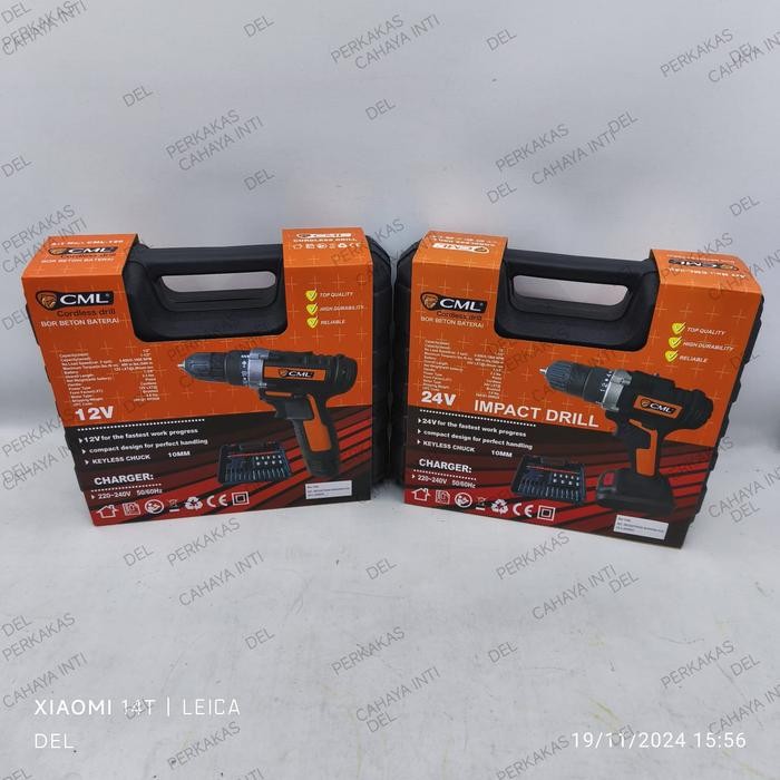 Camel Mesin Bor Cordless Drill + Set 12 Volt 24 Volt - Baterai Impact