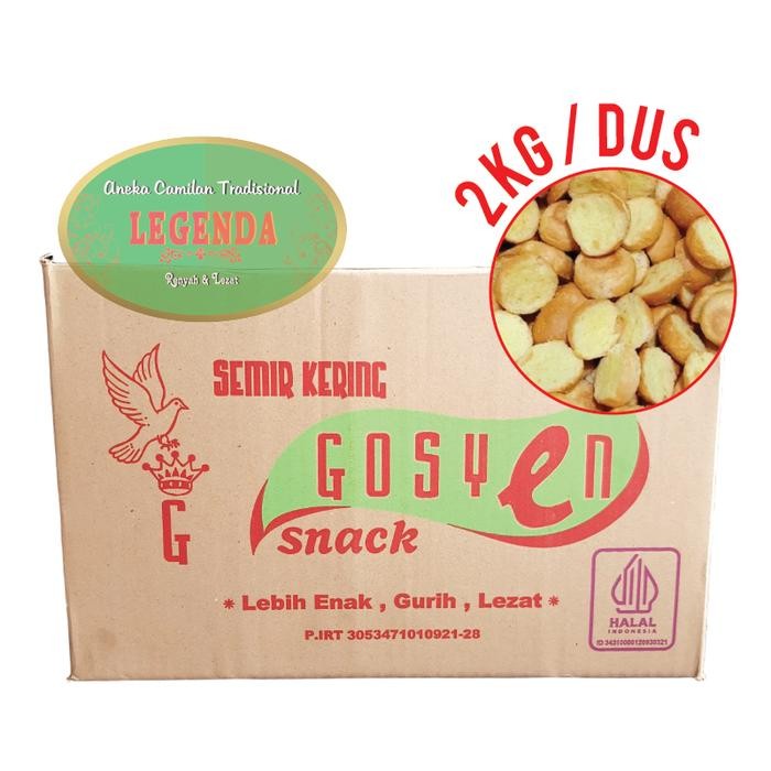 

ORIGINAL GROSIR Bagelen Bulat Mini GOSYEN 2 Gr Gram Bagelan Roti Semir Kering Manis Gurih Renyah