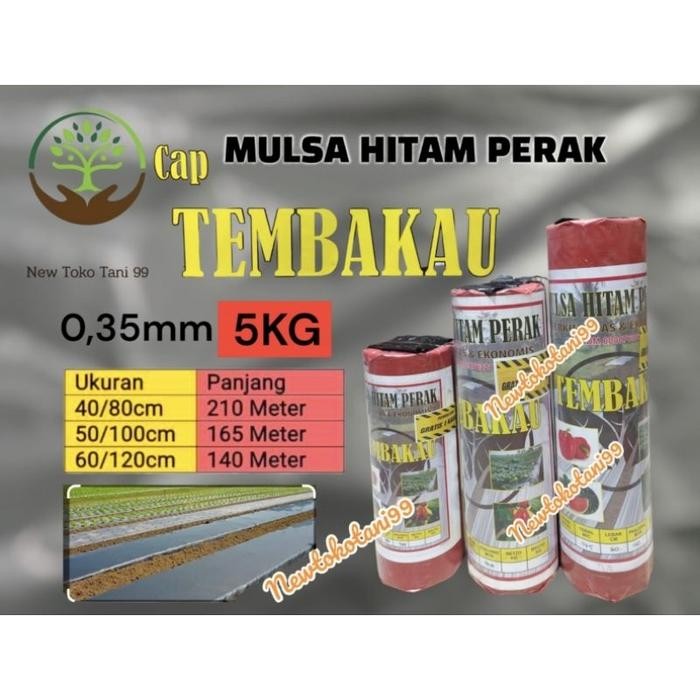 ( 5Kg ) Mulsa Pertanian Mulsa Hitam Perak 5Kg. Mulsa 80Cm 100Cm 120Cm Plastik Penutuo Tanah, Plastik