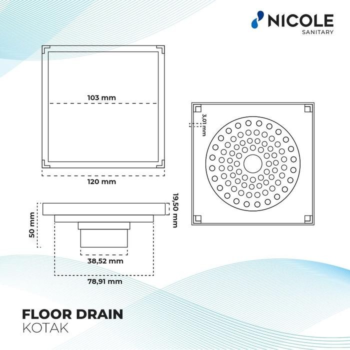 Saluran Lantai Anti Bau / Saluran Air Kamar Mandi / Floor Drain
