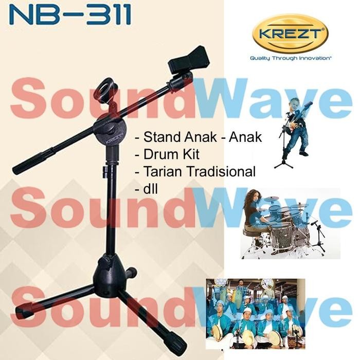 TERLARIS KREZT NB 311 TIANG STAND MIC PENDEK MICROPHONE MIKROFON MIK NB311