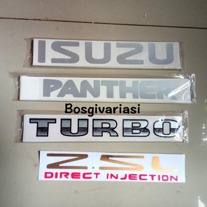 TERBARU STIKER TULISAN ISUZU TURBO ISUZU PANTHER TURBO 2.5L / STIKER PANTHER