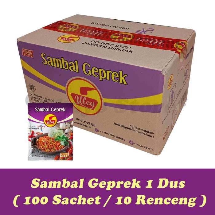 

Finna Sambal Uleg Sachet 10 Renceng ( 1 Dus / 100 Sachet ) Terasi Rawit Pedas Geprek Rendang Udang