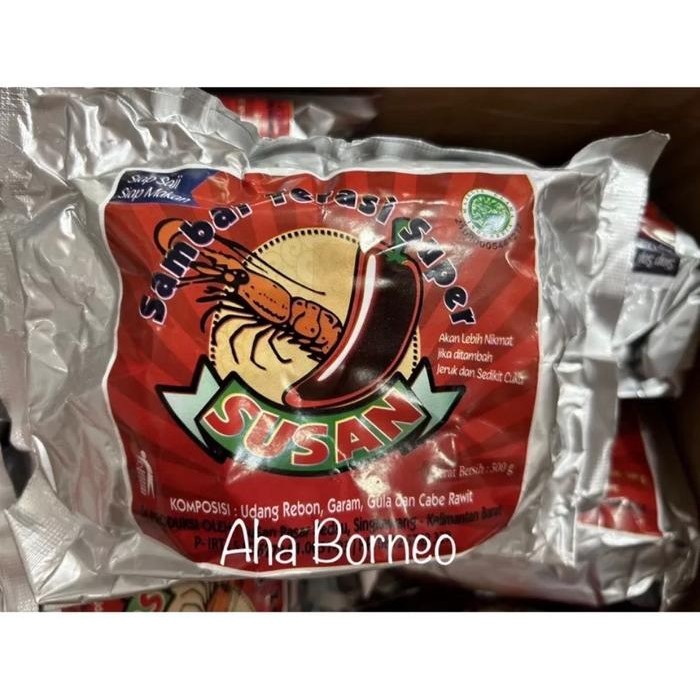 

Terasi Susan 500gr Siap Saji Khas Singkawang / Sambal Terasi Super Susan Siap Makan