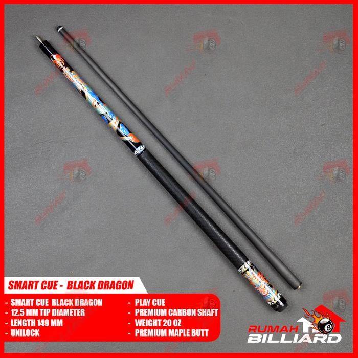 Stick Billiard - Billiard Cue - Smart Cue Black Dragon - Pro Taper Carbon Shaft + Maple Wood Butt