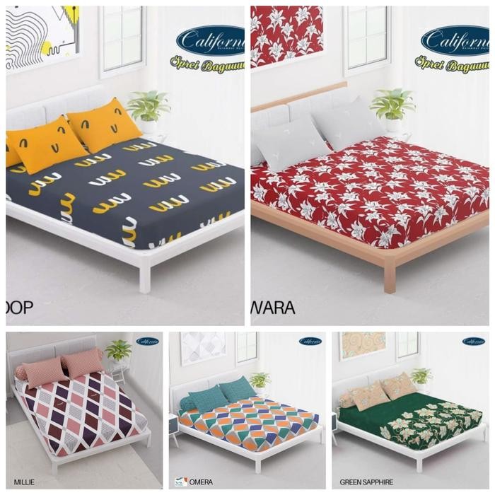 California - Sprei Queen 160x200 Motif Karakter