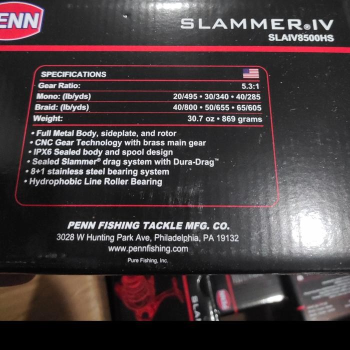 reel penn slammer IV 8500 hs gold