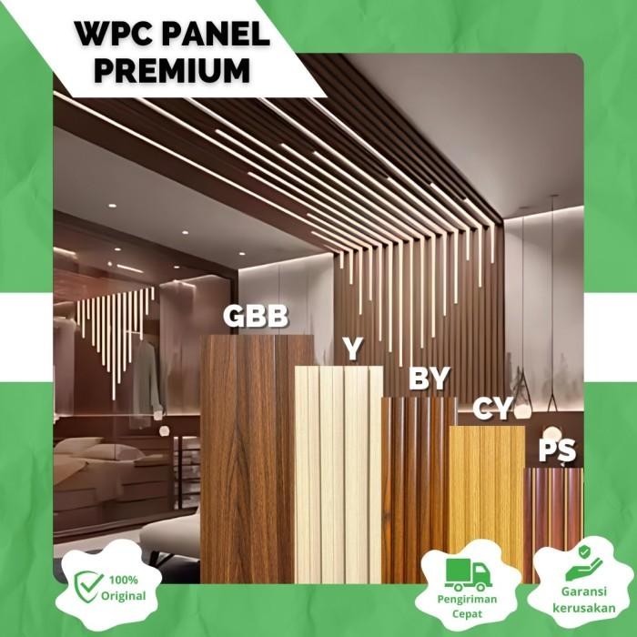 Wpc panel (PREMIUM) Ukuran 1 Meter / kisi-kisi Wallpanel / Wpc murah LENGKAP