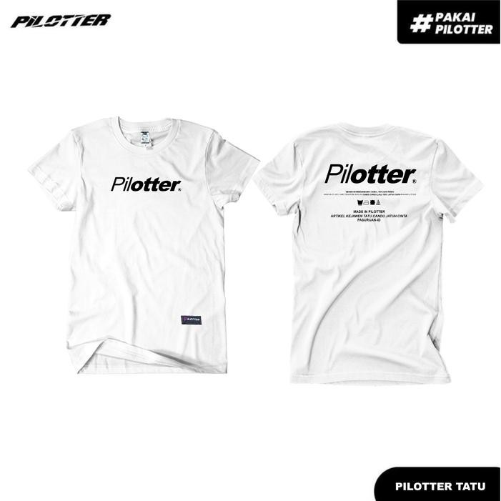 COD KAOS PILOTTER TATU PUTIH  ORIGINAL FREE STIKER - XL