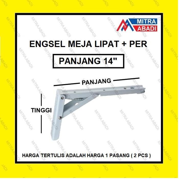 Engsel Siku Lipat Engsel Meja Bakso Folding Bracket PER 14"