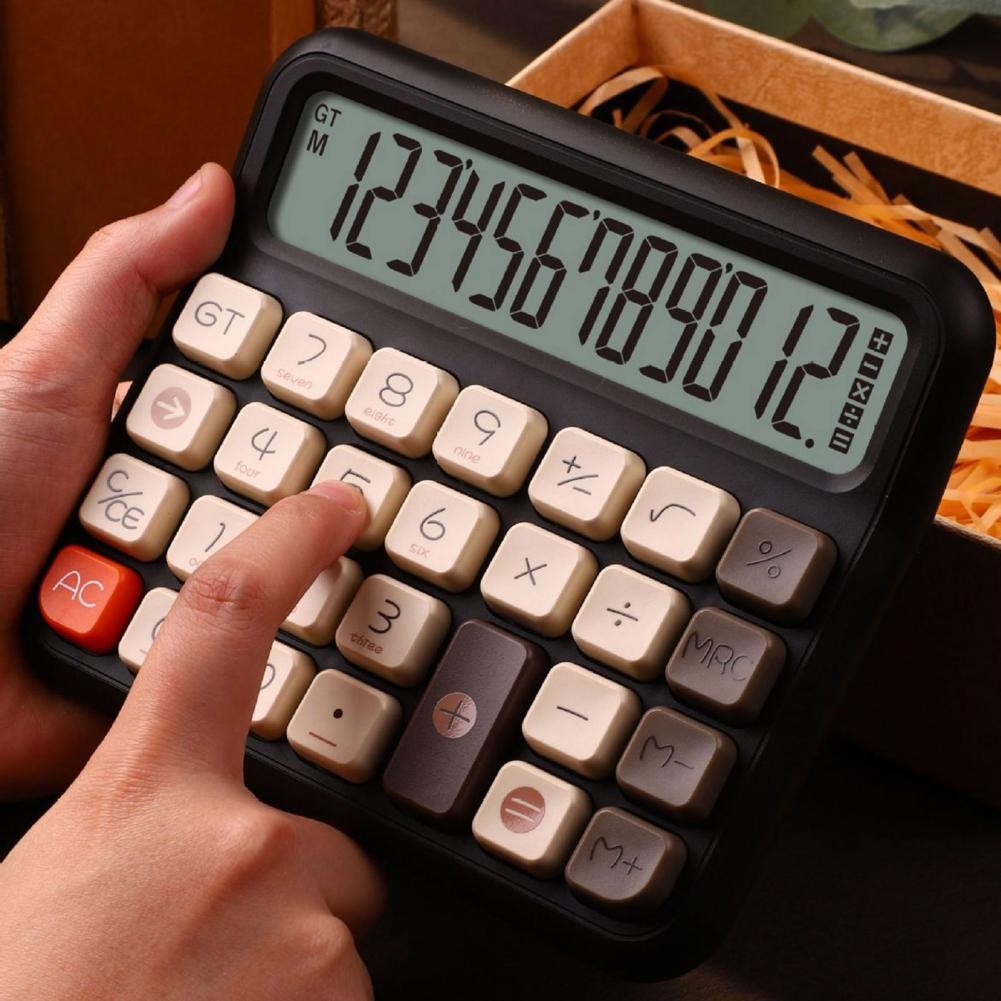 

Basic Calculator with Extra Large LCD Display Battery Powered Portable Office Home Use Desktop