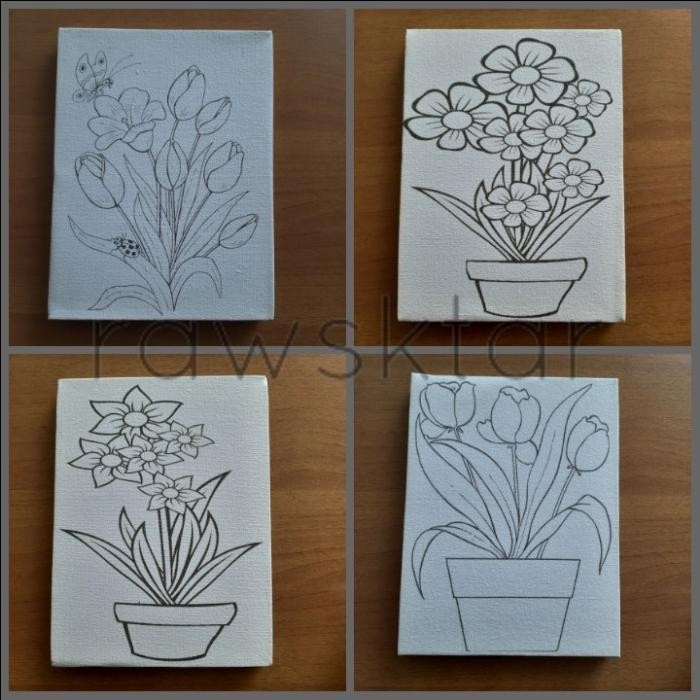 

Paket C Lukis Kanvas Gambar Painting For Kids Art