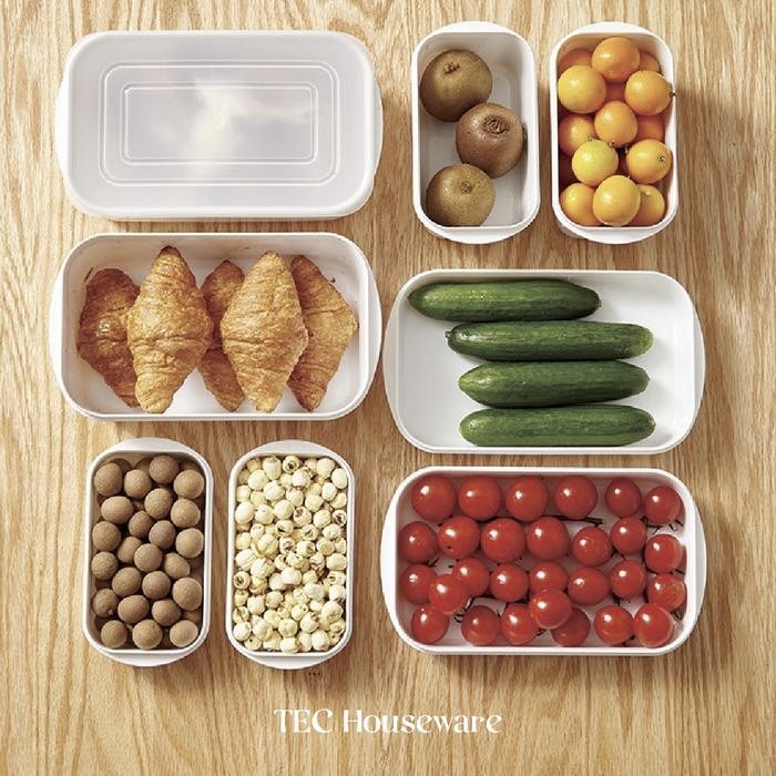 

TECGOGO Plastic Food Container Kotak Penyimpanan Makanan Kulkas Storage Box Fridge Food