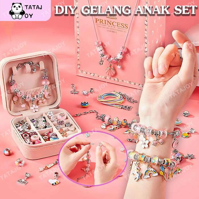 Diy Gelang Anak Set Diy Bracelet Accessories Diy Mainan Manik Anak