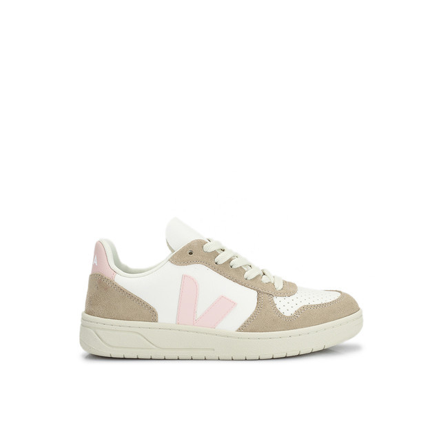 Veja V-10 Chromefree Leather Sneakers Wanita