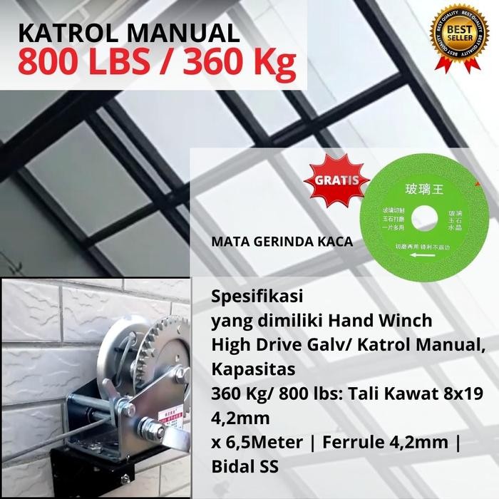 katrol 1 set Kanopi Kaca Sliding geser buka tutup canopy tempred Kerek