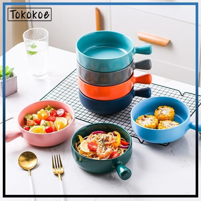 KIYOTE Ceramic Bowl Handle - Mangkuk Saji Keramik Oven Tahan Panas