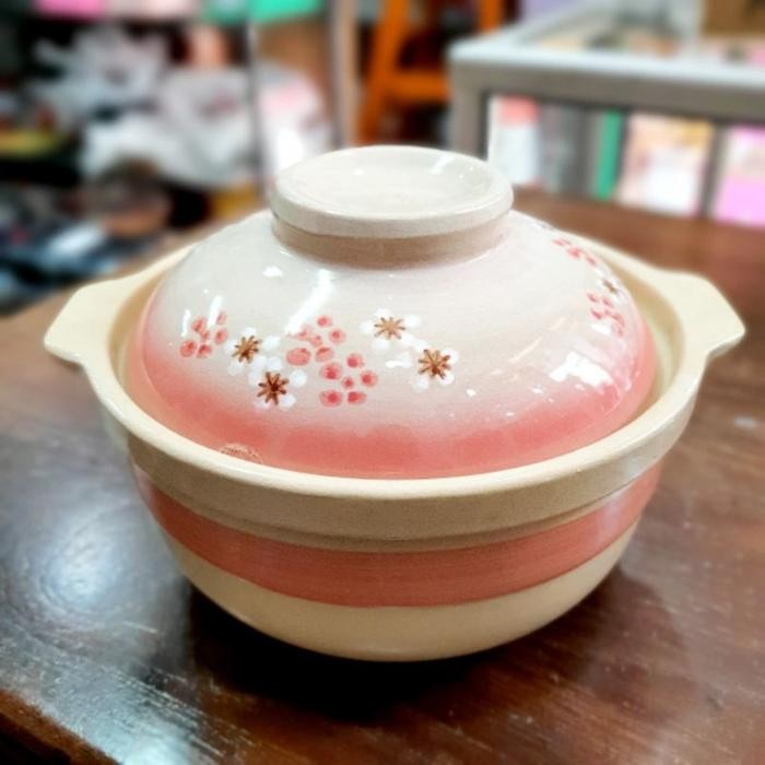 Mangkok Pot Sapo Tahu Casserole Ceper Bahan Keramik + Tutup YOSHIKAWA
