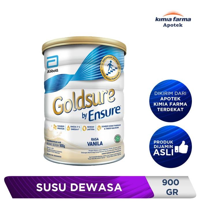 

GOLDSURE BY ENSURE VANILLA 900 GR / SUSU DEWASA / KIMIA FARMA
