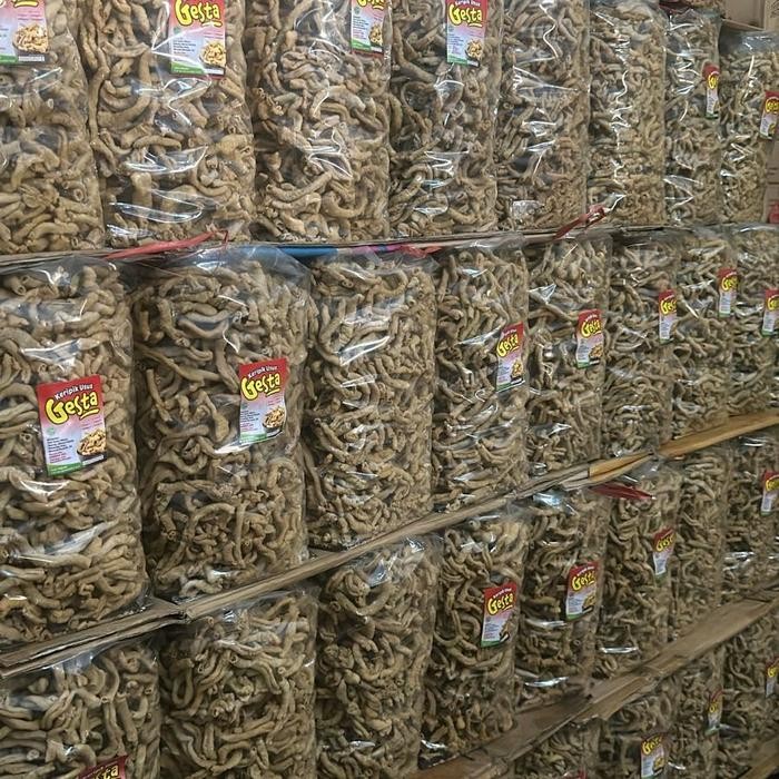 

kripik usus ayam merek gesta, Ainy ori dan Ainy pedes premium 2kg Keripik Crispy Makanan