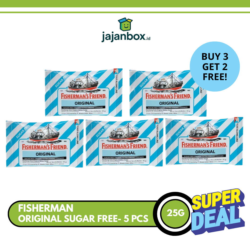 

Fisherman's Friend Sugar Free Original Permen Mint 25 gr - 5 Pcs
