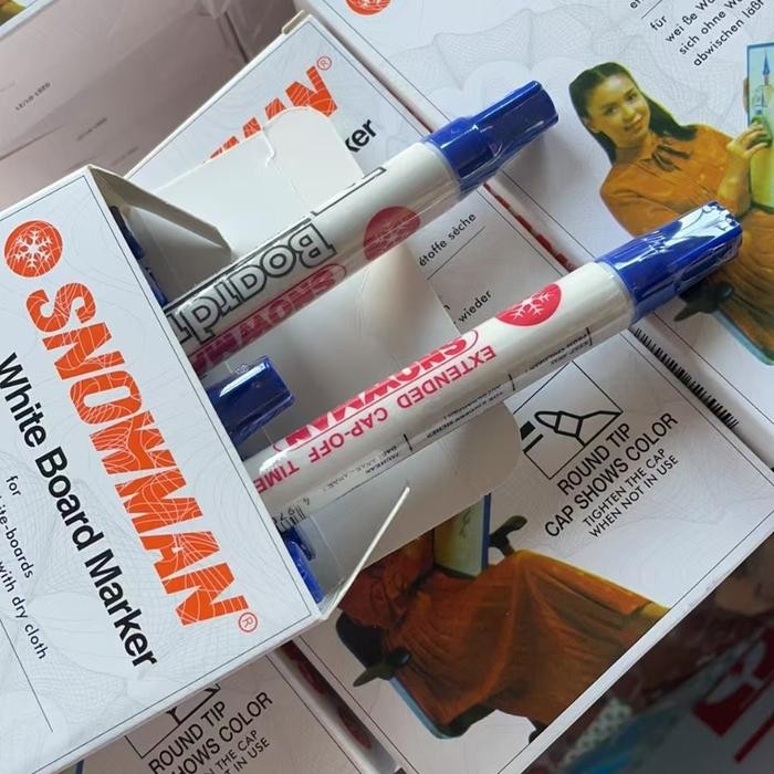 

Ready- Spidol Snowman Whiteboard Bg12 Warna Biru Isi 12 Pcs