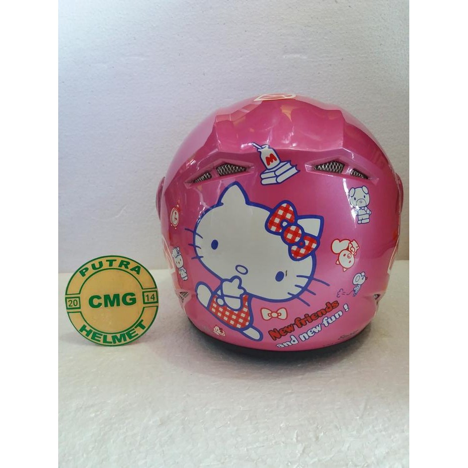 HELM GM ANAK MOTIF HELLO KITTY