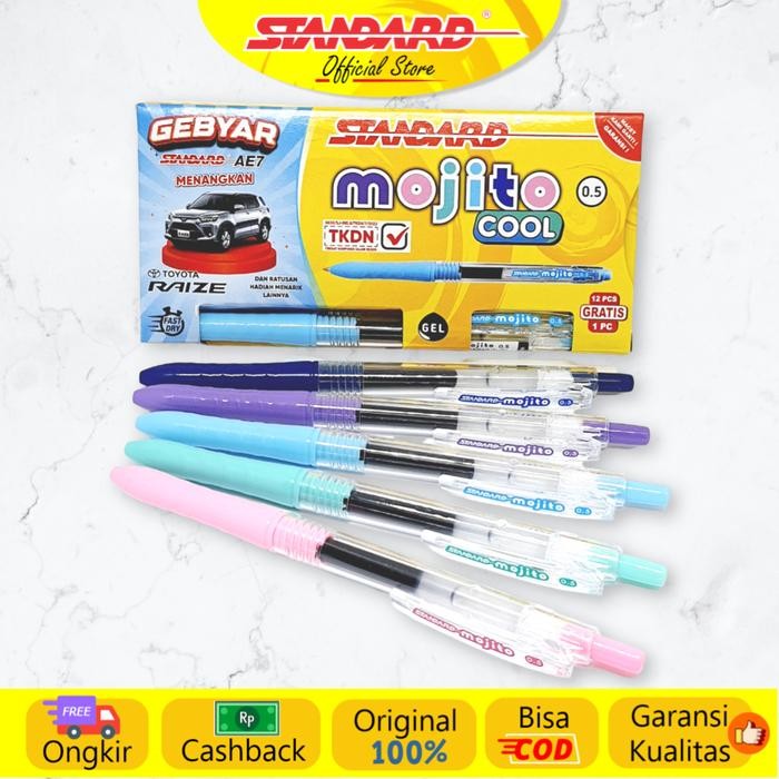 

Ready- Standard - Pulpen Mojito Cool 0.5 Gel ( Alat Tulis / Pen / Ballpoint / Pena )