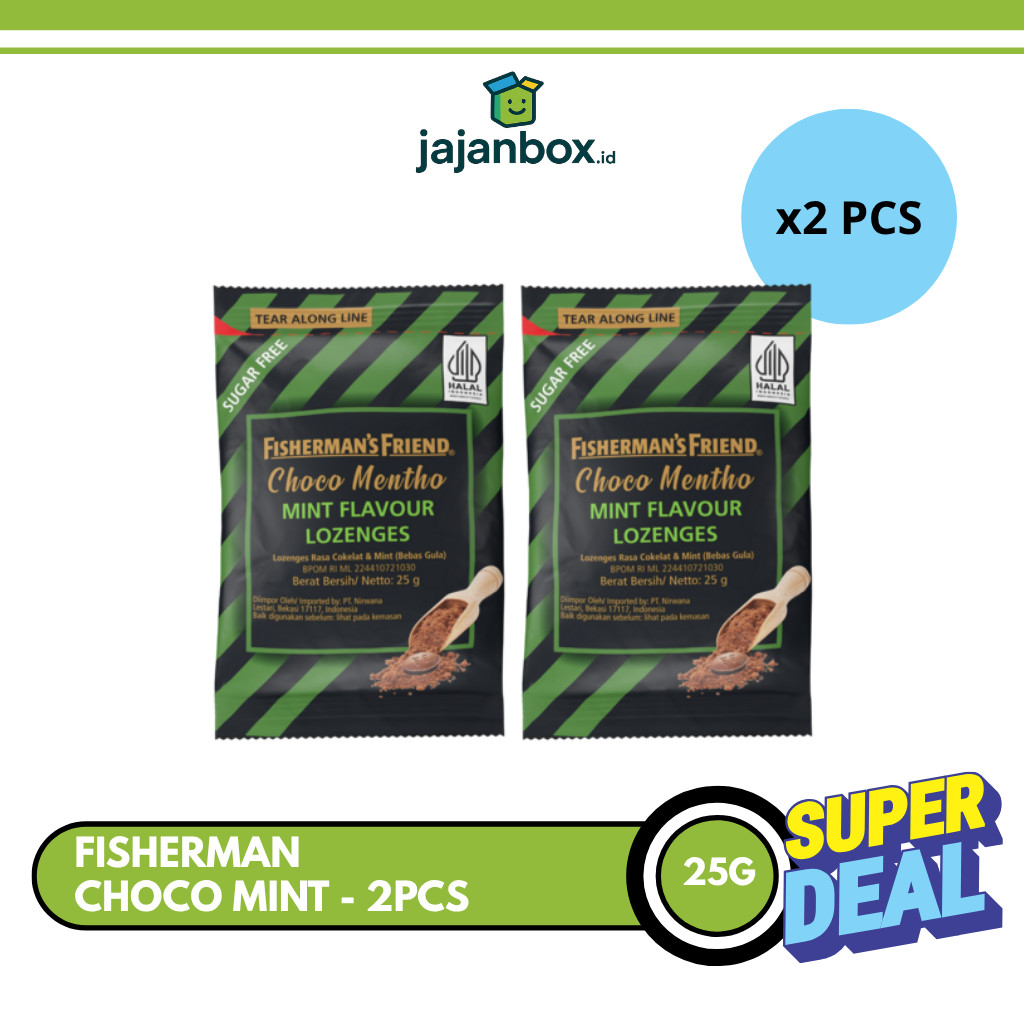 

Fisherman's Friend Choco Mint Permen Mint 25 gr - 2 Pcs