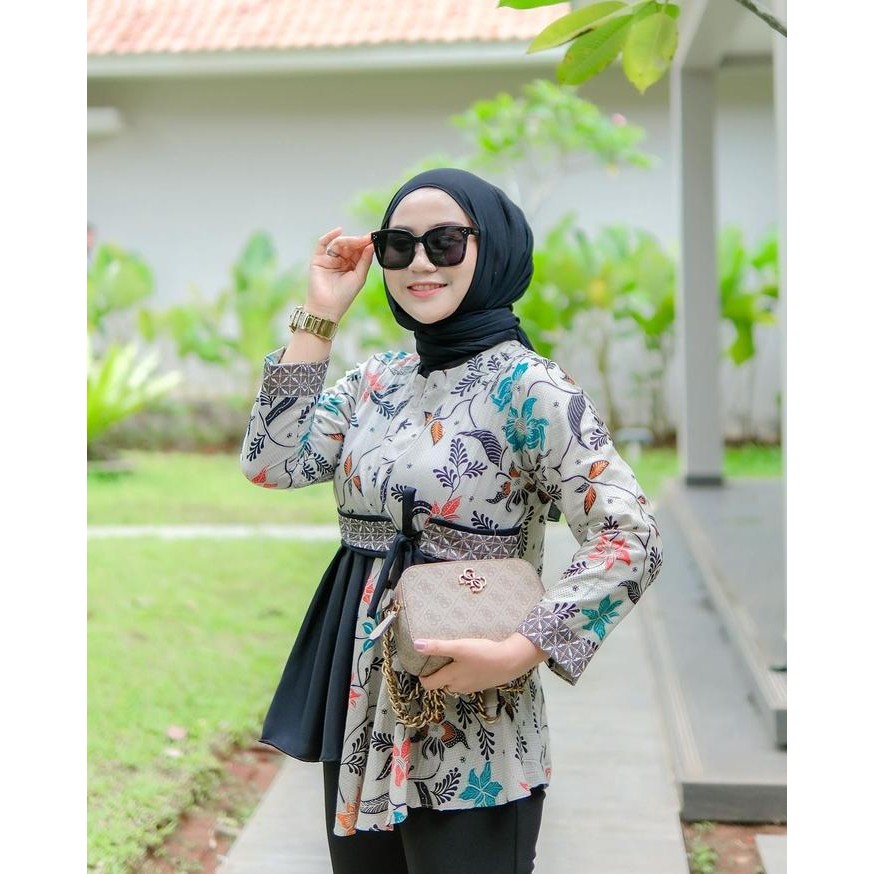 Baju Batik Wanita Modern Lengan Panjang /Atasan Batik Wanita Modern /Baju Batik Wanita Jumbo/Baju