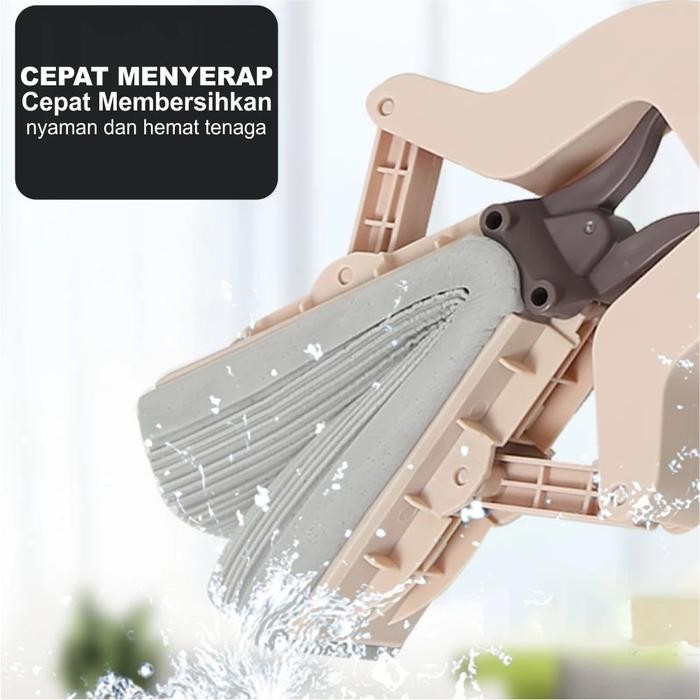 ALAT PEL OTOMATIS PEMBERSIH LANTAI KARET / ALAT PEL PENGERING LANTAI OTOMATIS MAGIC MOP SPONS